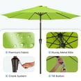 thumbnail image 5 of JUSTLET 9' Outdoor Market Patio Umbrella W/ Push Button Tilt And Crank, Apple Green, 5 of 9
