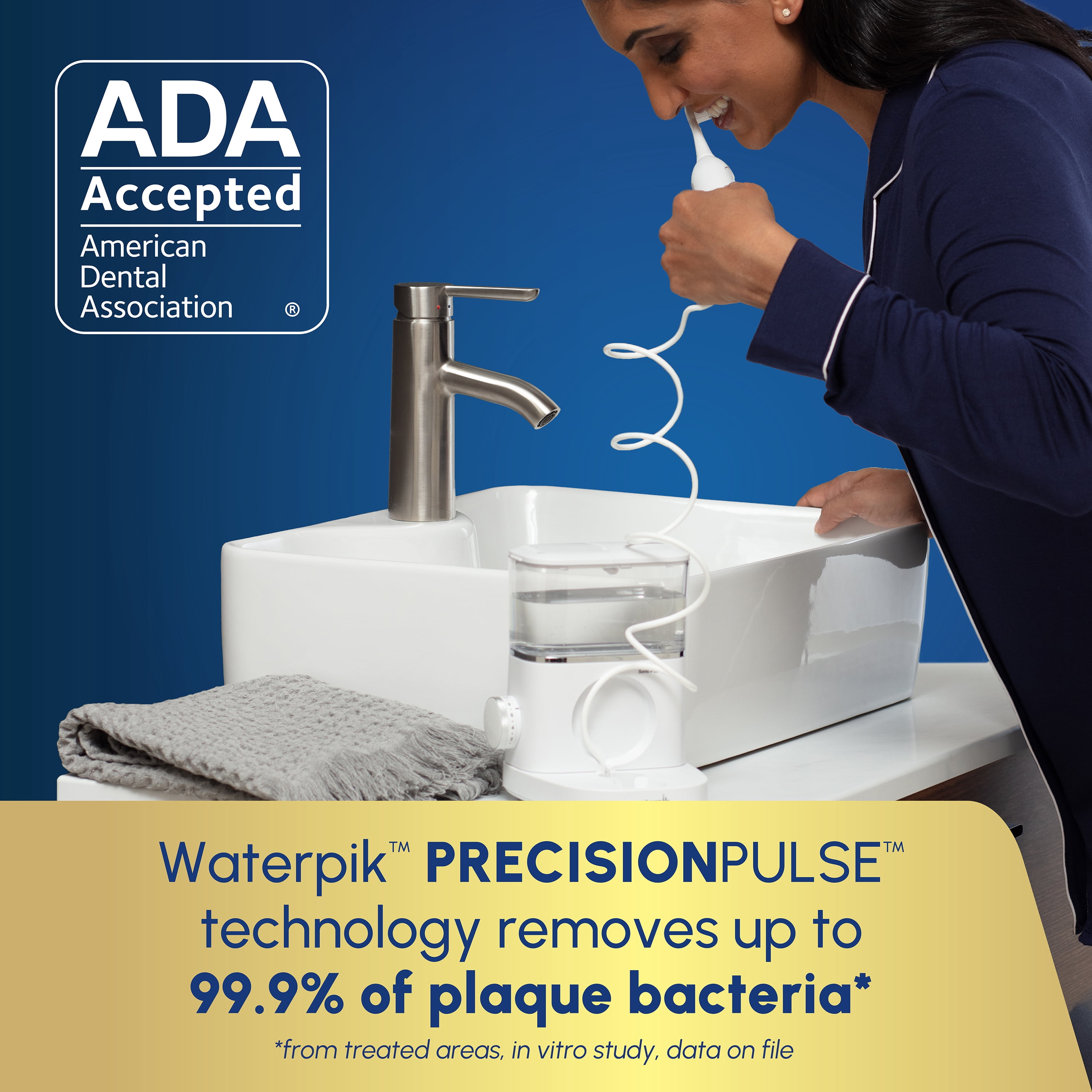 Waterpik Sonic-Fusion 2.0 Professional Flossing Electric Toothbrush with Water Flosser Combo In One, Full Size Brush Head, ADA Accepted, White SF-04W030-1