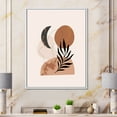 thumbnail image 2 of Designart 'Sun and Moon Shapes In Retro Terracotta Tones I' Modern Framed Canvas Wall Art Print, 2 of 5