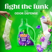 Gain Plus Laundry Detergent Liquid, Now with Odor Defense + OXI, Moonlight Breeze Scent, 99 fl oz, 75 Loads