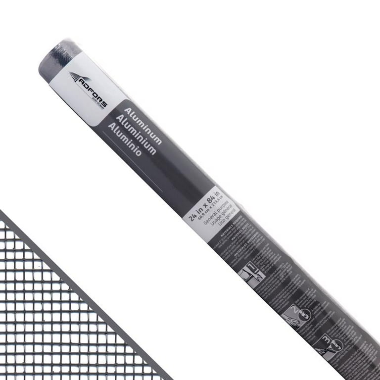 Adfors 48 in. W X 7 ft. L Gray Aluminum Insect Screen Cloth Adfors 48 in. W X 7 ft. L Gray Aluminum Insect Screen Cloth