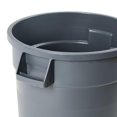 thumbnail image 2 of Trash Can With Lid And Dolly Round Ingredient Storage Containers Recycling Bin Kitchen Garbage Can Office Garbage Can Trash Barrel Plastic Barrel Yard Waste Bin Outdoor Trashcan (Gray, 32 Gallon), 2 of 9