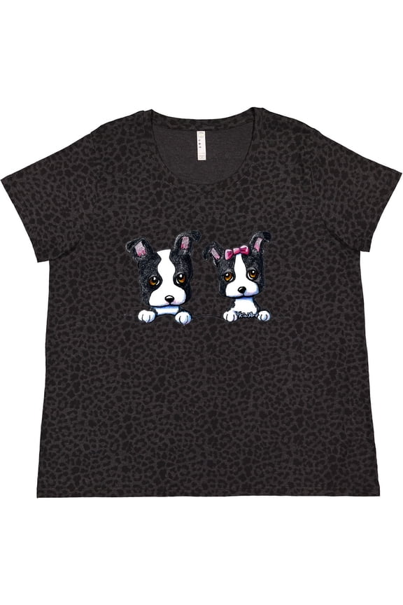 Boston Terriers (dark Apparel) Women's Plus Size T-Shirt