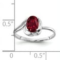 thumbnail image 2 of Primal Gold 14 Karat White Gold 7x5mm Oval Lab Created Ruby Ring, 2 of 4