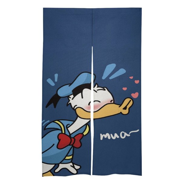 Cortina para puerta con diseño de pato Donald, 34 x 57 pulgadas, cortina opaca para puerta, cortina divisoria para privacidad de habitación, decoración del hogar, dormitorio, cocina, 2 paneles