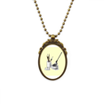thumbnail image 1 of Brush Compose White Suit Inheritance Antique Necklace Vintage Bead Pendant Keychain, 1 of 3