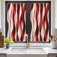 thumbnail image 2 of Red Striped Ombre Window Privacy Film, Modern Red Moire Geometric Static Cling UV Sun Blocking Heat Control Window Tint Day and Night, Non-Adhesive One Way Windows Privacy Cover 17.7''x39.3'', 2 of 7