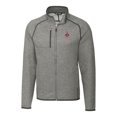 thumbnail image 2 of Men's Cutter & Buck Heather Gray Washington State Cougars Mainsail Sweater-Knit Full-Zip Jacket, 2 of 3