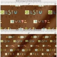 thumbnail image 2 of Soimoi Brown Cotton Voile Fabric Colorful Alphabets Text Print Sewing Fabric Yard 42 Inch Wide, 2 of 7