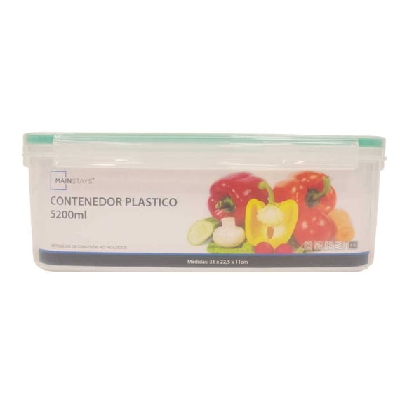 Contenedor Mainstays de Plástico Rectangular 5.2 Litros