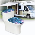 thumbnail image 6 of HELLHERO Holiday Toilet Lid Cover and Toilet Tank Lid Cover of 2 Piece Set Butterflies Adjustable Bathroom Toilet Cozy Set Dust-Proof Hotel, 6 of 8