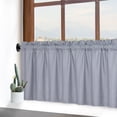 thumbnail image 3 of Haperlare Gray Valance Curtains for Window 60"W x 15"L Blackout Kitchen Curtain Valances Short Bathroom Waterproof Window Valances, 1 Panel, 3 of 7