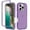 Purple, variant on ELEHOLD Clear Case for iPhone 16 Pro, Anti-Yellowing Anti-Scratch Soft TPU Transparent Back Case,Black