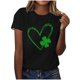 thumbnail image 1 of Mujeres Manga Corta de Verano Tops Impreso Sudadera Casual, Cuello Redondo Blusa Ligera para la Primavera Y el Verano, 1 of 4