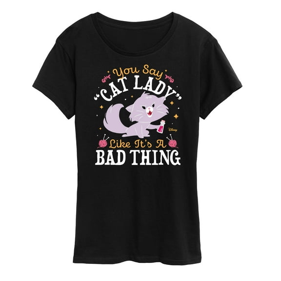 Disney Classics - Cats & Dogs - Cat Lady Like Its A Bad Thing - Women's Short Sleeve Graphic T-Shirt