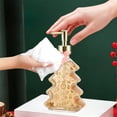 thumbnail image 4 of Virelaxpo 300ml Gold Stamped Christmas Tree Design Glass Soap Dispenser for Bathroom and Holiday Decor, 4 of 6
