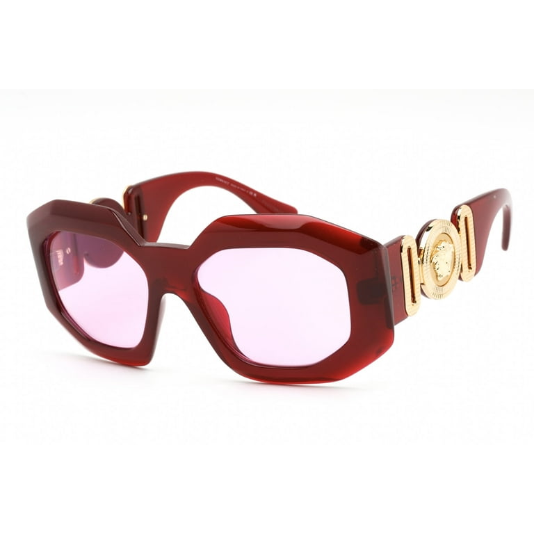 Versace red frame glasses cheap