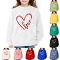 thumbnail image 6 of YunPes Girls Cute Heart Print Sweatshirt Fall Winter Oversized Crewneck Pullover Tops Fleece Long Sleeve Loose Fit Sweater Shirt, 6 of 7