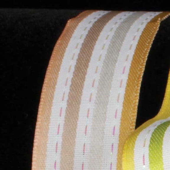 The Ribbon People Brown and Cream White Thin Striped Wired Craft Ribbon 0.75" x 54 Yards