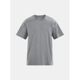 thumbnail image 6 of No Boundaries Flat Grey Basic Crewneck Tee with Short Sleeves, 2-Pack, Men's, 6 of 7