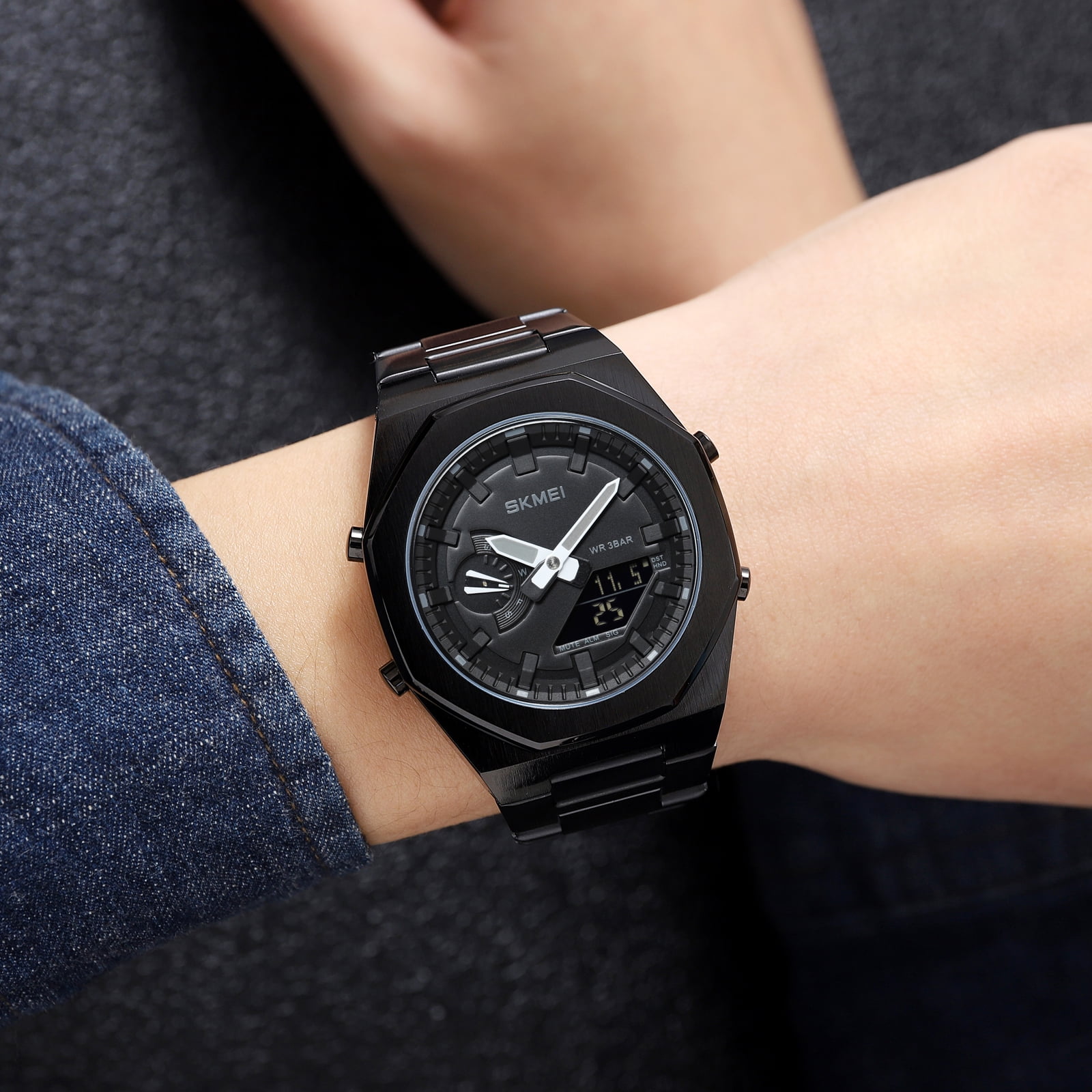 SKMEI Men's Digital Watch, Sports Waterproof Military Watches for Men LED Casual Stopwatch Alarm Tactical Men's Wrist Watches