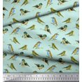 thumbnail image 2 of Soimoi Green Cotton Duck Fabric Flycathcer Bird Print Fabric by Yard 58 Inch Wide, 2 of 5