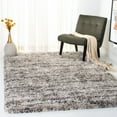 thumbnail image 2 of SAFAVIEH Iceland Hannah Abstract Shag Area Rug, Cream/Grey, 4' x 4' Square, 2 of 7