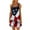 Navy womens independence day dresses, variant on Wycnly Womens Independence Day Dresses 4th of July Patriotic Loose Swing Boho Strap Tank Mini Dresses Fashion US Flag Print Round Neck Sleeveless Short Summer Dress Dark Blue xxl