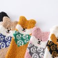 thumbnail image 4 of Calcetines de invierno de polar coral para dormir para mujer, bonitos calcetines con dibujos de cachorros, calcetines gruesos y cálidos para el suelo, calcetines de toalla para adultos, 4 of 6