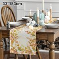 thumbnail image 2 of Camino de mesa de otoño con hojas de eucalipto beige, decoración de mesa de comedor de cocina de temporada otoñal para fiesta en casa al aire libre de 13 x 72 pulgadas, 2 of 5