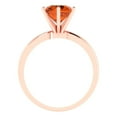 thumbnail image 4 of 2 ct Round Cut Simulated Ruby Solitaire 14K Rose Gold Womens Engagement Ring, 4 of 6