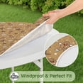 thumbnail image 5 of Brown Christmas Pattern Round Fitted Tablecloth with Elastic Edge,Dining Table Cover Waterproof,Outdoor Round Tablecloth for Camping,Dining,Indoor and Outdoor, 5 of 7