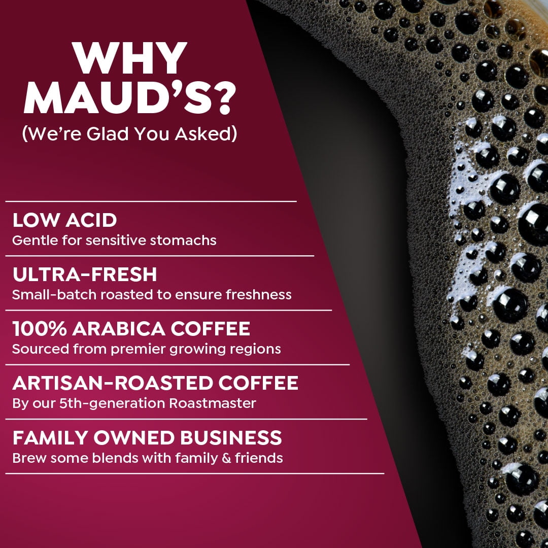 Maud's Raspberry Chocolate Flavored Coffee Pods, 50 ct, Medium Roast Flavored Coffee in Single Serve Pods – 100% Arabica Beans, Compatible with Keurig K Cups Maker