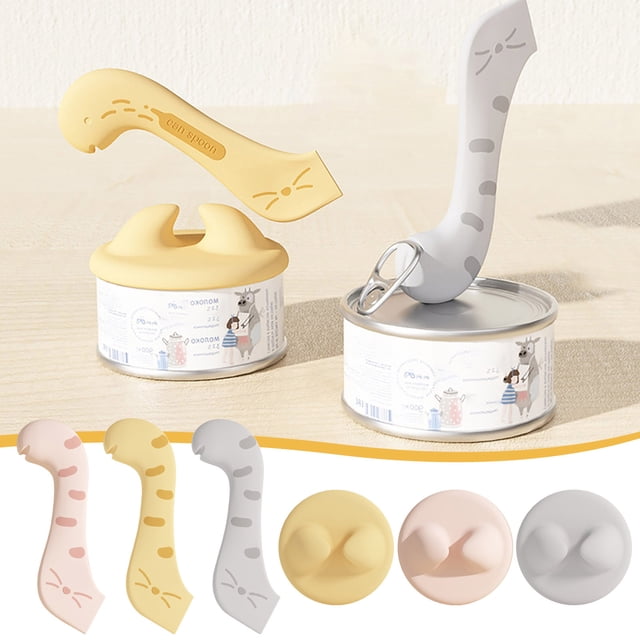 Abrelatas Multifuncional, Cuchara para Comida Húmeda para Mascotas, Diseño de Agarre Ergonómico, Fácil Apertura de Latas y Frascos, Herramienta Doméstica Práctica, Apto para Mascotas, Durade