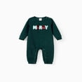 thumbnail image 2 of Sudadera navideña a juego con la familia, 3D Fluff Merry Green Red, mangas largas, tops acanalados, 2 of 5