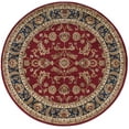 thumbnail image 3 of Sensation Transitional 5' Round Red and Beige Polypropylene Indoor Area Rug, 3 of 7