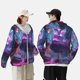 thumbnail image 4 of Balery Neon Buddha Cityscape Sudadera ligera de manga larga con capucha y protección solar UPF 50+ para hombre y mujer, ideal para pesca y running-3X-Large, 4 of 7