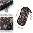 thumbnail image 3 of Estuche para Anteojos MoKo de Neopreno con Cierre y Clip Negro Floral, 3 of 7