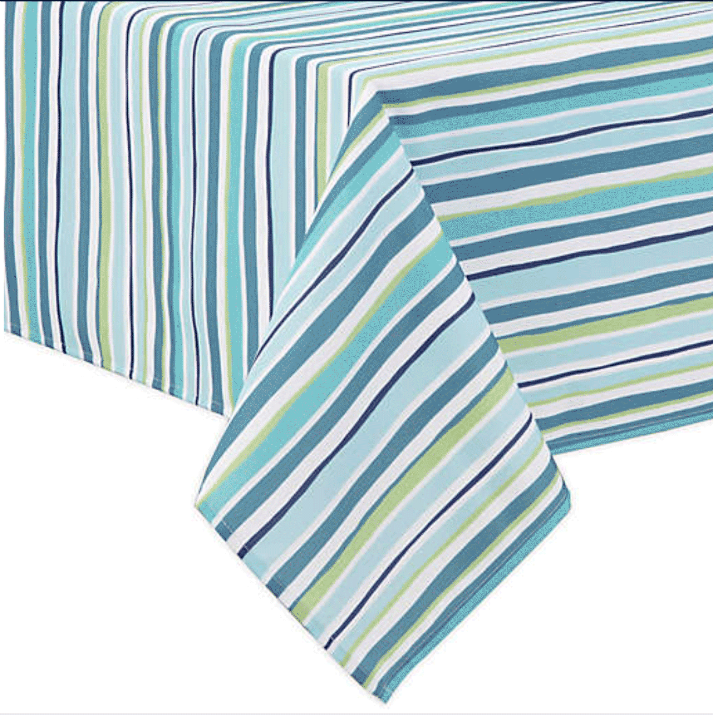 New Dining Nautical Blue Cabana Stripe Summer Patio In & Outdoor Tablecloth 