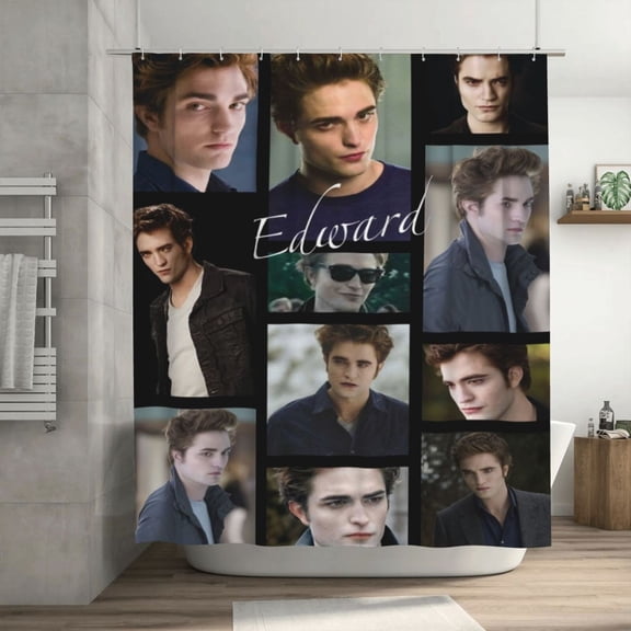 The Twilight Saga Shower Curtain, Waterproof Washable Decorative Shower Curtain for Bathroom Bathtub, Bath Accessories Decor Set with 12 Hooks 72x72Inch Plastic