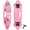 Pink Castle, variant on Skateboards 22 Inch Mini Cruiser Skateboard Complete Retro Skate Boards with Colorful Light Up Wheels for Kids Girls Boys Beginners