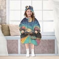 thumbnail image 7 of FORMRS Wearable Blanket Hoodie with Sleeves for Kids Cozy Flannel Sweatshirt, Colorful Road, 7 of 7