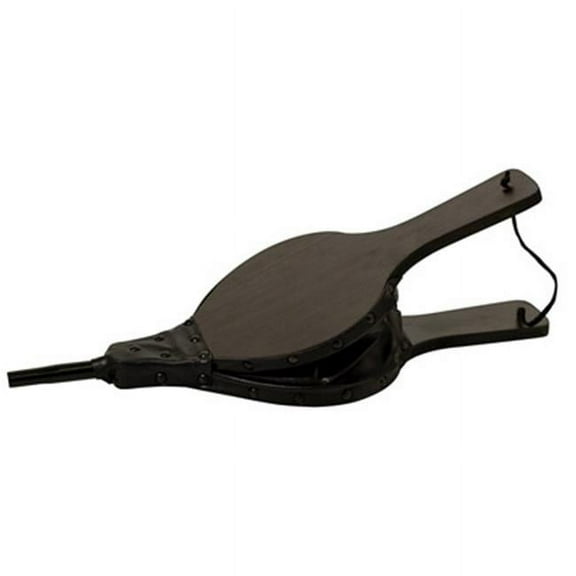 15312 19 in. Large Dark Wood Finish Fireplace Bellows With Black Metal Tip