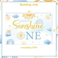 thumbnail image 4 of 5x3FT Sun 1st Birthday Backdrop Blue Orange Our Little Sunshine Is Turning One Background for Boys Sunshine Rainbow Clouds First Birthday Party Decorations Banner Photo Booth Props, 4 of 4