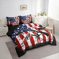 thumbnail image 3 of jejeloiu American Flag 7 Pieces Bedding Comforter Set,Rustic Mallard Duck Full Bedding Set,Fishing And Hunting Fitted Sheet Flat Sheet For Adults,Super Cozy Room Decor Reversible, 3 of 8