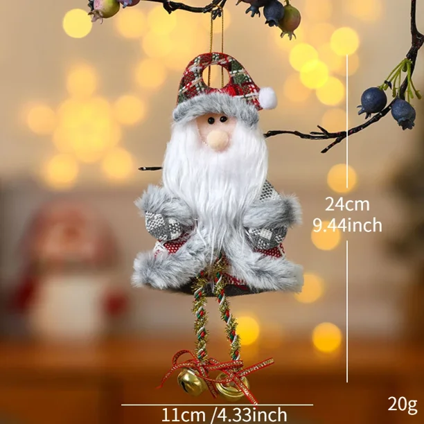 1Pcs Christmas Cute Wool Felt Wooden Elk Pendants Tree Decorations Deer Craft Ornament for 2024 New Year Xmas Tree Decor