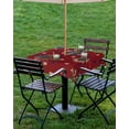 thumbnail image 4 of nqOlkjepod Independence Day Outdoor Tablecloth with Umbrella Hole & Zipper, Red Stars Stripes Sunflower Modern Square Table Cover 54x54 Inch, Dining Waterproof Table Cloth Protector for Patio/Party, 4 of 7