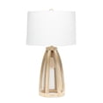 thumbnail image 1 of Lalia Home Wooded Arch Farmhouse Table Lamp with White Fabric Shade, Natural, 1 of 4