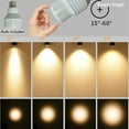 thumbnail image 4 of FSLiving Remote Control Adjustable Light Beam & Angle Wall Sconce Vintage Design Gray Metal Wall Light Nightstand Lamp for Bedroom Reading Loft Wall Painting,Bulb Included - 1 Light, 4 of 8