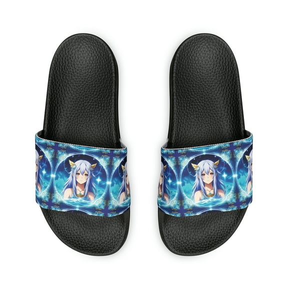 Pisces Zodiac Anime Women's PU Slide Sandals